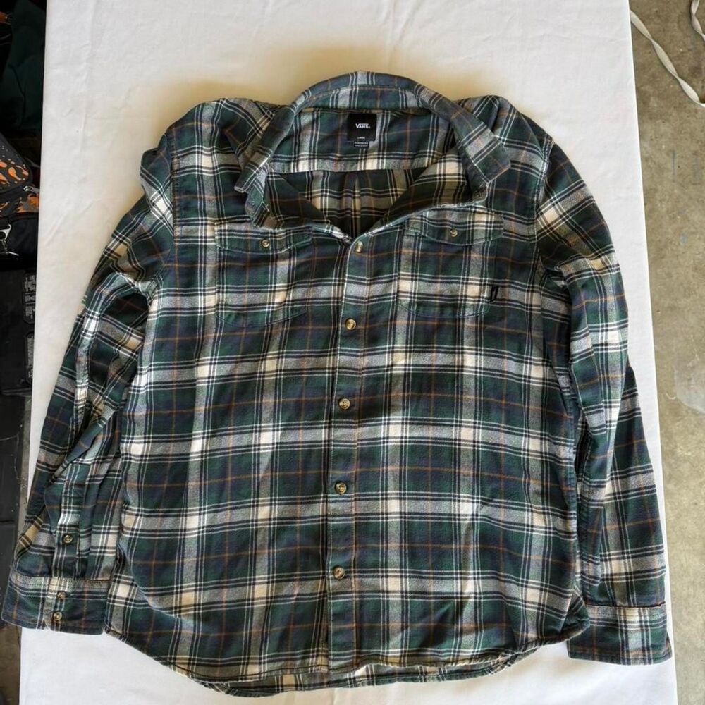 Vans Men's Green Flannel